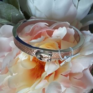Coach Rose Gold/ Silver Hinged Bangle